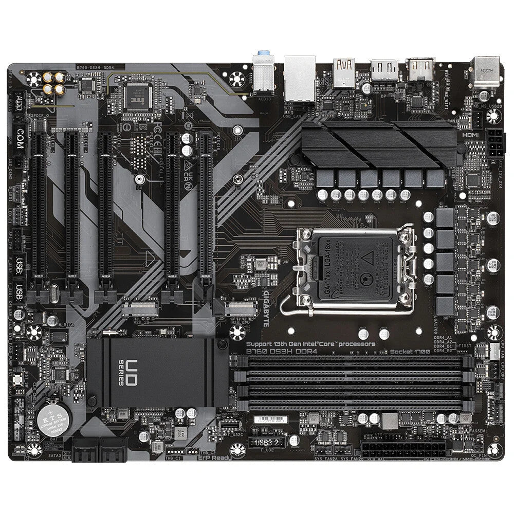 Gigabyte B760 DS3H DDR4 Motherboard - Supports Intel Core