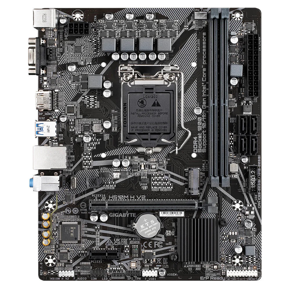 Gigabyte H510M H V2 Motherboard - Supports Intel Core 11th