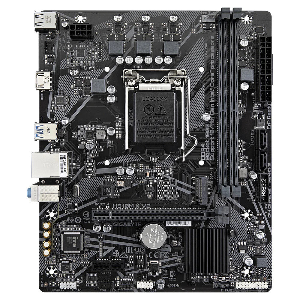 Gigabyte H510M K V2 Motherboard - Supports Intel Core 11th