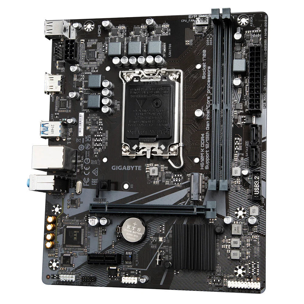 Gigabyte H610M K DDR4 Motherboard - Supports Intel Core