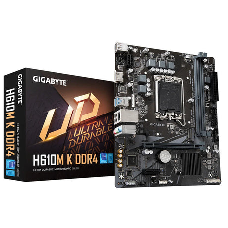 Gigabyte H610M K DDR4 Motherboard - Supports Intel Core