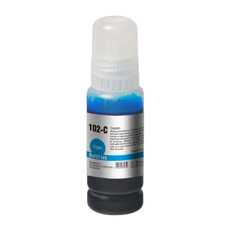 InkLab 102 Epson Compatible EcoTank Cyan Ink Bottle - Inks