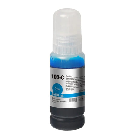 InkLab 103 Epson Compatible EcoTank Cyan ink bottle - Inks