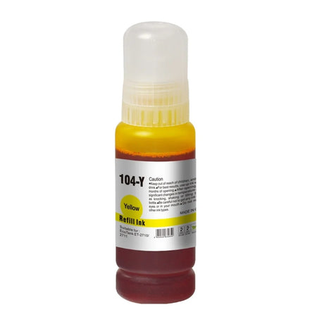 InkLab 104 Epson Compatible EcoTank Yellow Ink Bottle - Inks