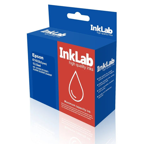 InkLab 1632 Epson Compatible Cyan Replacement Ink - Inks
