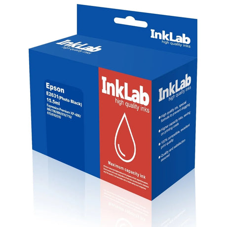 InkLab 2631 Epson Compatible Photo Black Replacement Ink -