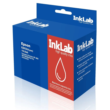 InkLab 2632 Epson Compatible Cyan Replacement Ink - Inks