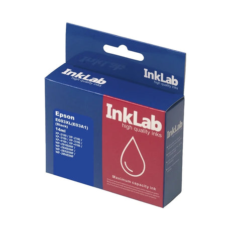 InkLab 603XL Epson Compatible Black Replacement Ink - Inks