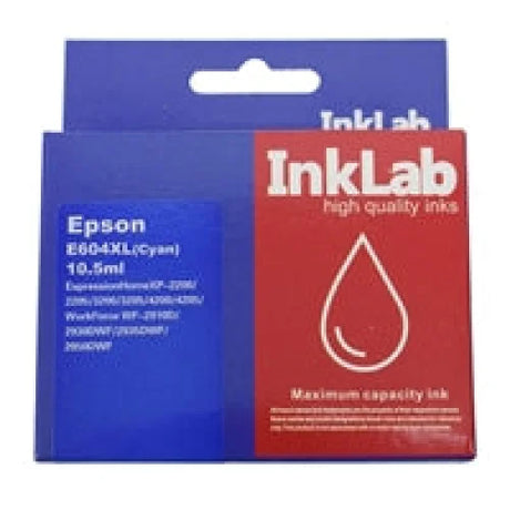 InkLab 604 Epson Compatible Cyan Replacement Ink - Inks
