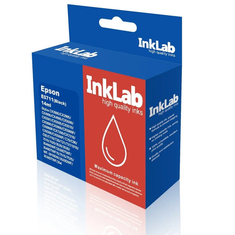 InkLab 711 Epson Compatible Black Replacement Ink - Inks