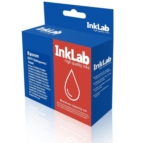InkLab 713 Epson Compatible Magenta Replacement Ink - Inks