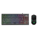 Marvo Scorpion Keyboard and Mouse Bundle featuring Marvo Scorpion K607 TKL Layout Multimedia USB 2.0 Wired 3 Colour Backlit Gaming Keyboard & Marvo Scorpion M292 Capo 20 USB RGB Programmable Gaming Mouse