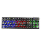 Clavier de jeu Marvo Scorpion K605, rétroéclairage LED 3 couleurs, USB 2.0, conception sans cadre avec touches multimédia et anti-ghosting, disposition britannique