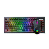 Marvo Scorpion KW516 Teclado y Ratón Gaming TKL Inalámbrico, Diseño 80% TKL, Conexión Inalámbrica 2.4GHz, Retroiluminación RGB, Anti-ghosting con Sensor Óptico Ratón 6 Niveles Dpi Ajustables 800-4800, 7 Botones