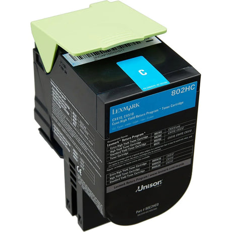 LEXMARK 802HC High Yield Toner Cyan - Printer Ink