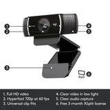 Logitech C922 PRO HD STREAM WEBCAM - Webcams