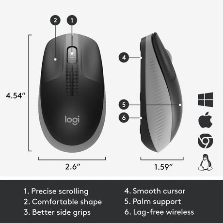 Logitech M190 Full-size wireless mouse - Mice