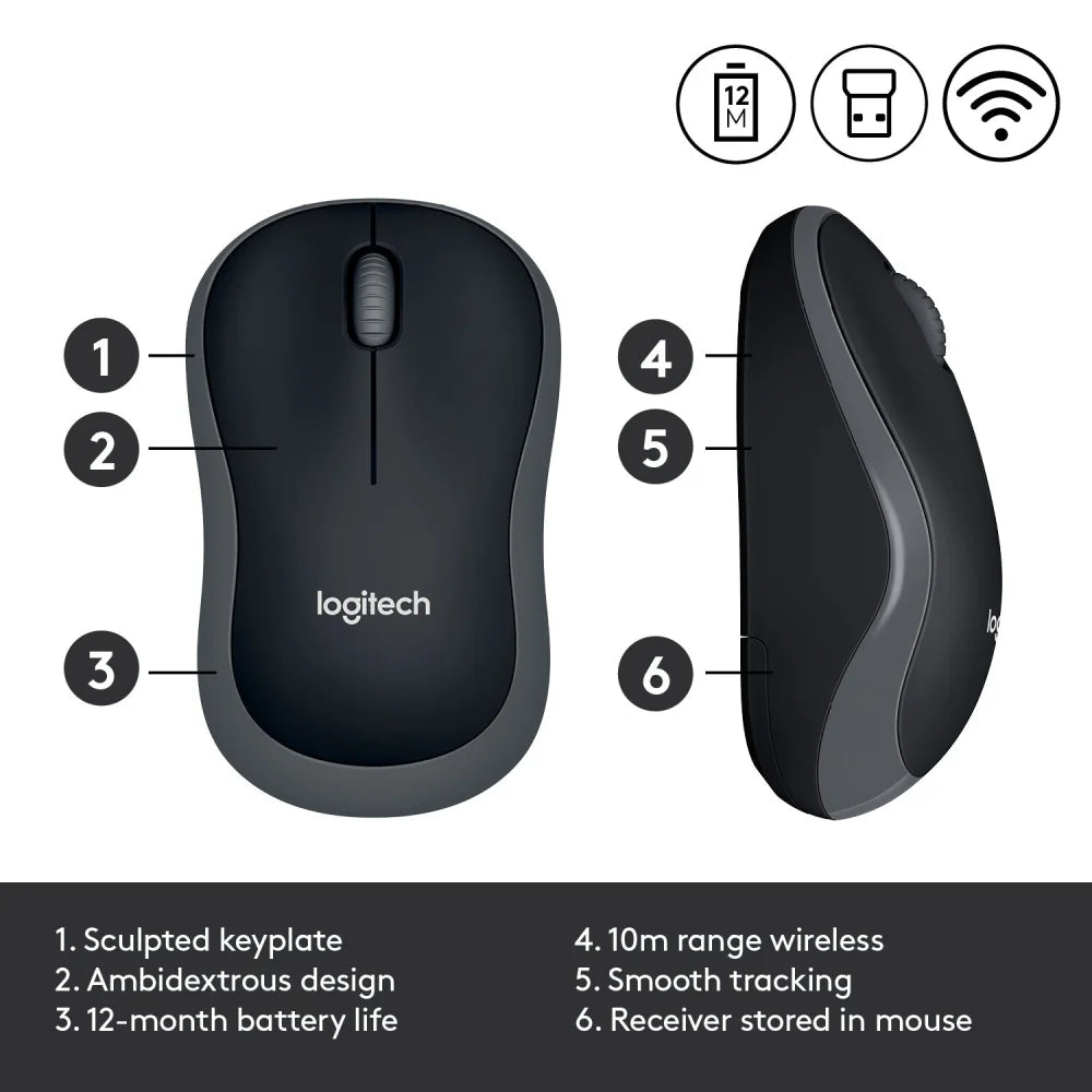 Logitech Wireless Mouse M185 - Mice