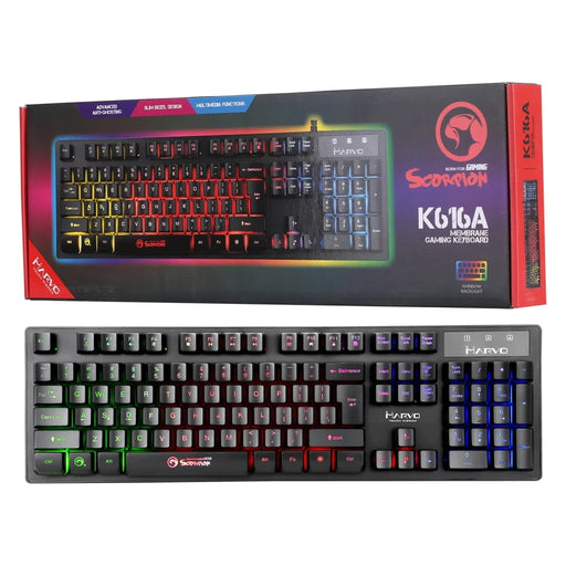 Marvo Scorpion K616A Gaming Keyboard 3 Colour LED Backlit