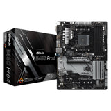 ASRock B450 Pro4 R2.0 Super Alloy AMD AM4 Socket Motherboard, ATX, 4x DDR4 Slots, 2x M.2 Sockets, GbE LAN, 1x D-Sub / 1x DisplayPort / 1x HDMI Port