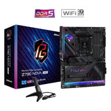 ASRock Z790 Nova WiFi PHANTOM GAMING Intel 1700 Socket Motherboard, ATX, 4x DDR5 Slots, 7x M.2 Sockets, 2x USB-C Port, Fitted I/O Shield, 2.5GbE LAN, Wi-Fi 7, 1x DisplayPort / 1x HDMI Port