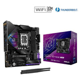 ASRock Z890M RIPTIDE WIFI PHANTOM GAMING Intel 1851 Socket Motherboard, Micro-ATX, 4x DDR5 Slots, 3x M.2 Sockets, 3x USB-C Port, Fitted I/O Shield, 2.5GbE LAN, Wi-Fi 6E, 1x DisplayPort / 1x HDMI / 2x USB-C (USB4)