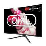 piXL CM27GF6D 27 Inch Curved Frameless Monitor, 165Hz, 6ms Response Time, HDR, Frameless, 1920x1080 Full HD, HDMIx2, Display Port, Black, VESA Mount