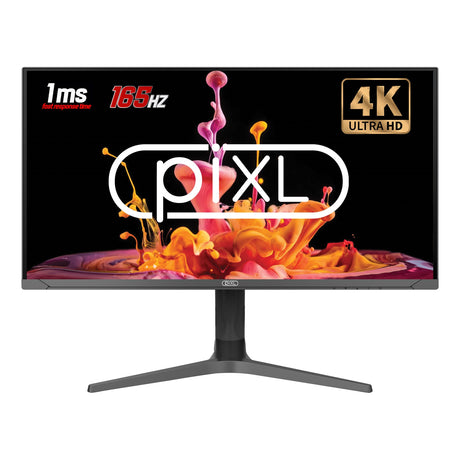 piXL CM32G7 32 Inch 4K IPS Monitor, 165Hz, 1ms, Frameless, HDMI, DisplayPort, USB-C, USB-A x 2, 3.5mm Audio Port, FreeSync & G-Sync Compatible, Black, RGB Lighting, VESA Mount, Height Adjustable, 3 Year Warranty