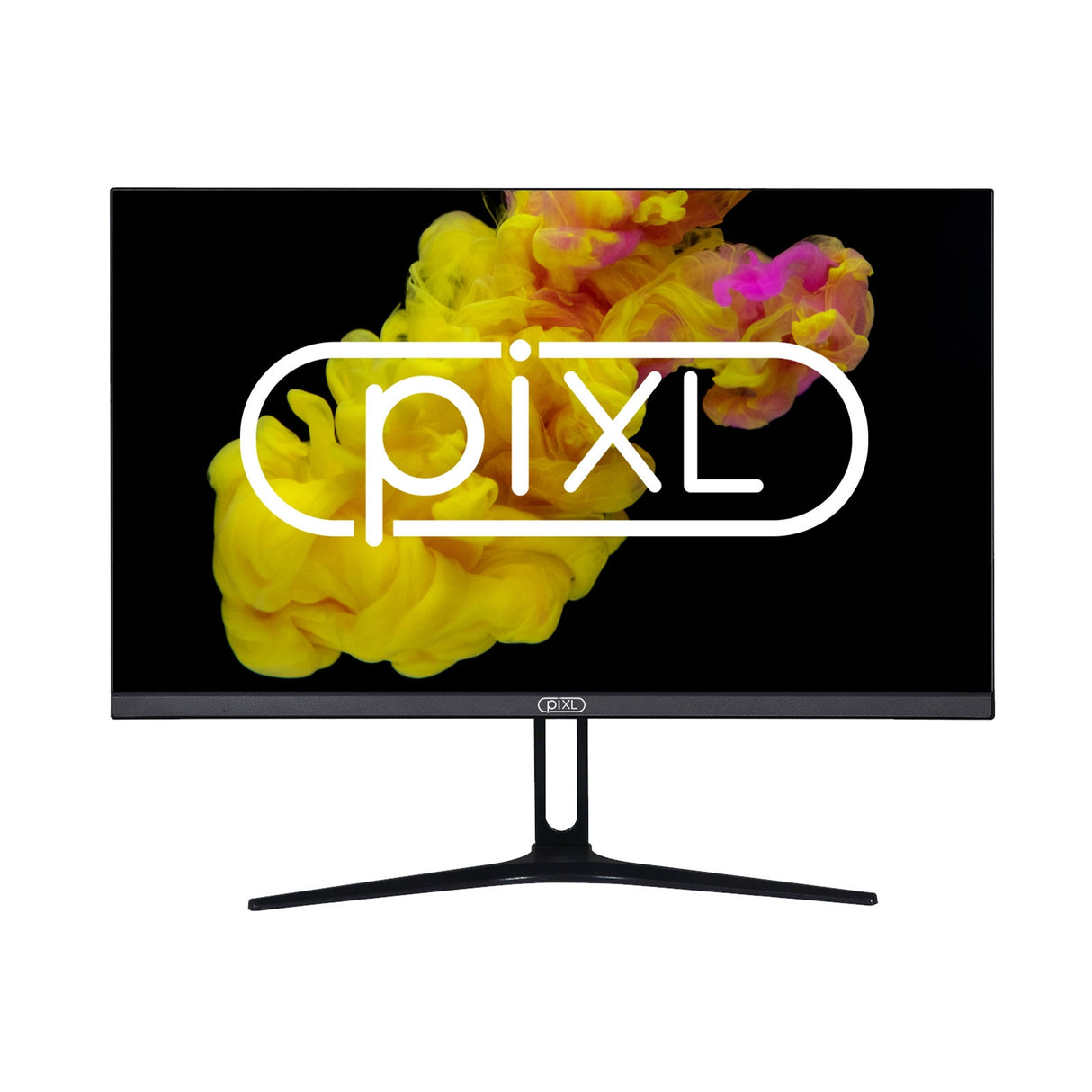 piXL PX24IVHF Moniteur sans cadre 24 pouces, panneau LCD IPS large, temps de réponse de 5 ms, taux de rafraîchissement de 75 Hz, Full HD 1920 x 1080, VGA, HDMI, bloc d'alimentation interne, prise en charge de 16,7 millions de couleurs, finition noire