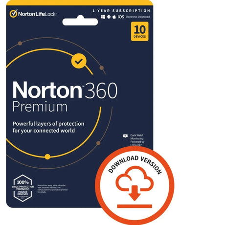 Norton 360 Premium 2022 Antivirus Software for 10 Devices