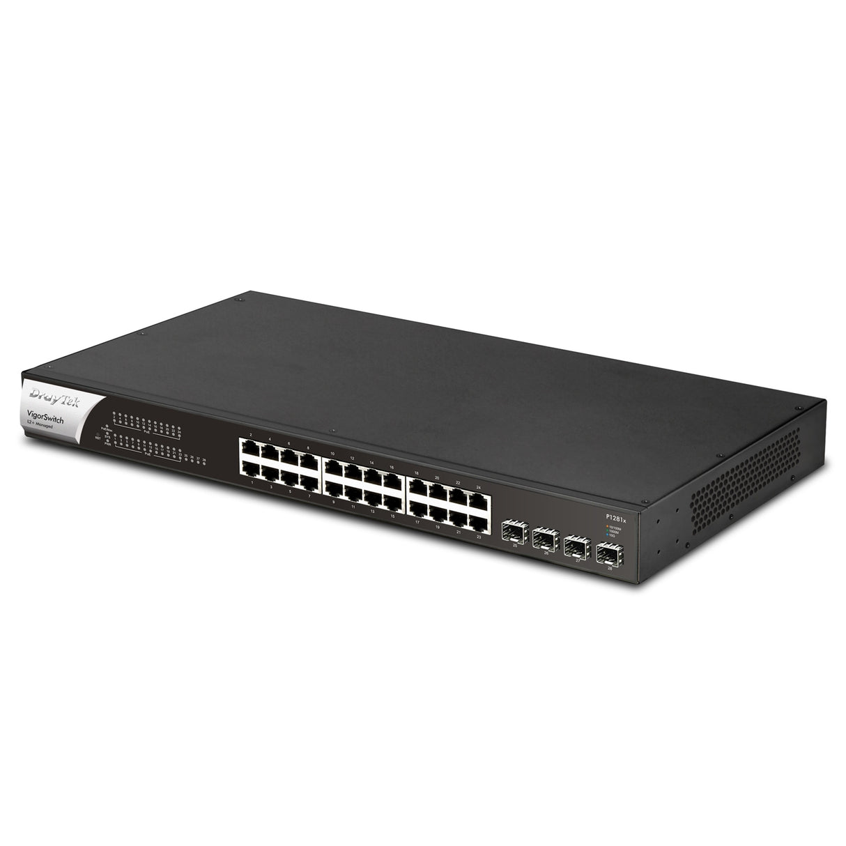 DrayTek VSP1281X-K VigorSwitch P1281x 24 Port Gigabit POE Smart Managed Switch with 4x 10GbE SFP Ports