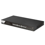 DrayTek VSP1281X-K VigorSwitch P1281x 24 Port Gigabit POE Smart Managed Switch with 4x 10GbE SFP Ports