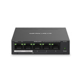 Mercusys (MS105GP) Conmutador de escritorio Gigabit de 5 puertos con PoE+ de 4 puertos, caja de acero