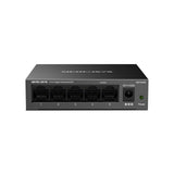 Mercusys (MS105GP) Switch de bureau Gigabit à 5 ports avec PoE+ à 4 ports, boîtier en acier