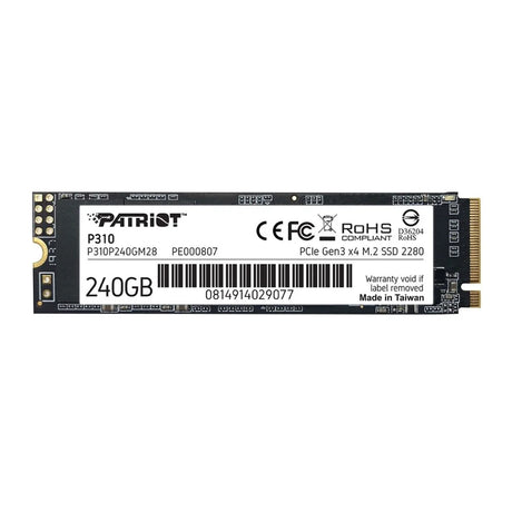 Patriot P310 (P310P240GM28) 240GB M.2 Interface PCIe Gen3 x4