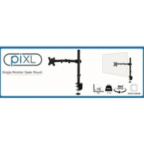 piXL Single Monitor Arm For Screens Upto 32 inch Desk