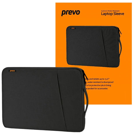 Prevo 15.6 Inch Laptop Sleeve Side Pocket Cushioned Lining