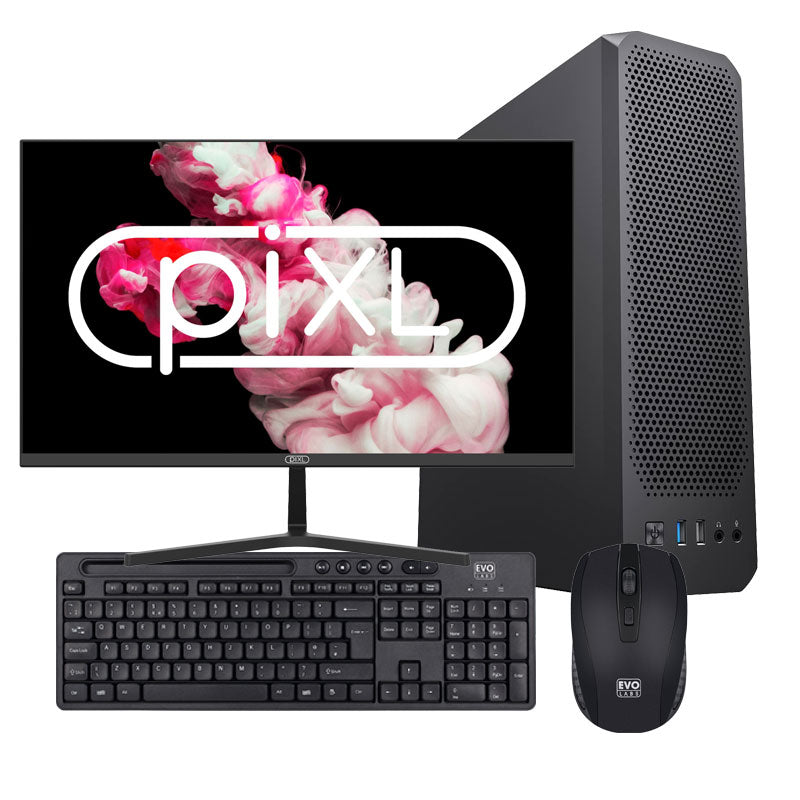 DC Business AMD Essential Bundle  – Ryzen 5 8600G | 16GB RAM | 500GB NVMe | Mouse+Keyboard | Monitor | Wi-Fi | Office 2024