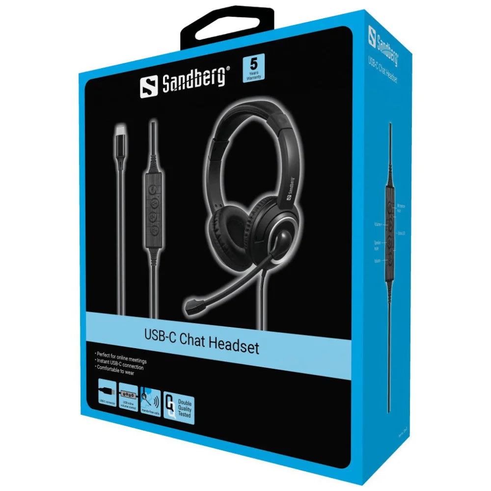 Sandberg USB-C Chat Headset - Headphones & Headsets