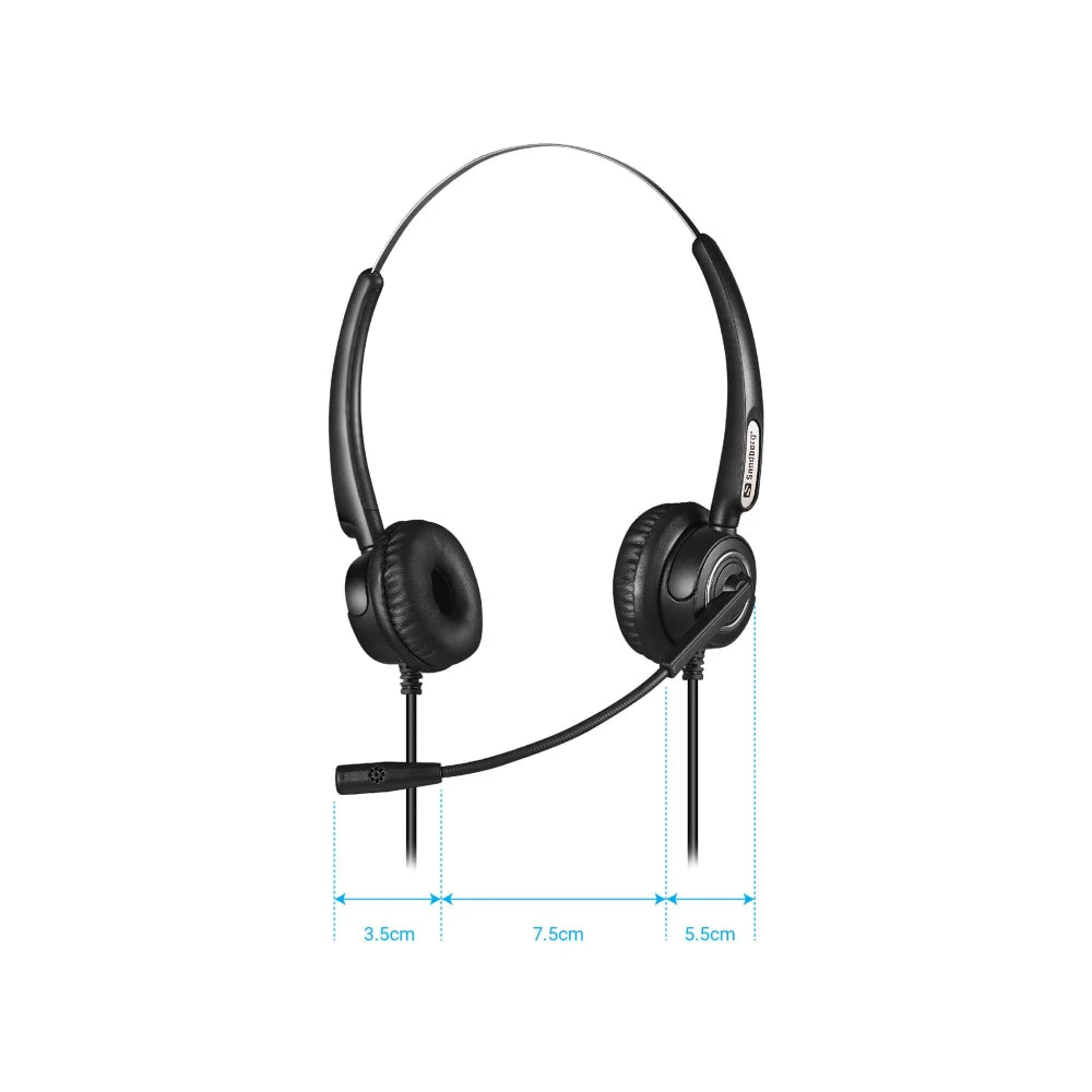 Sandberg USB Office Headset Pro Stereo - Headphones &