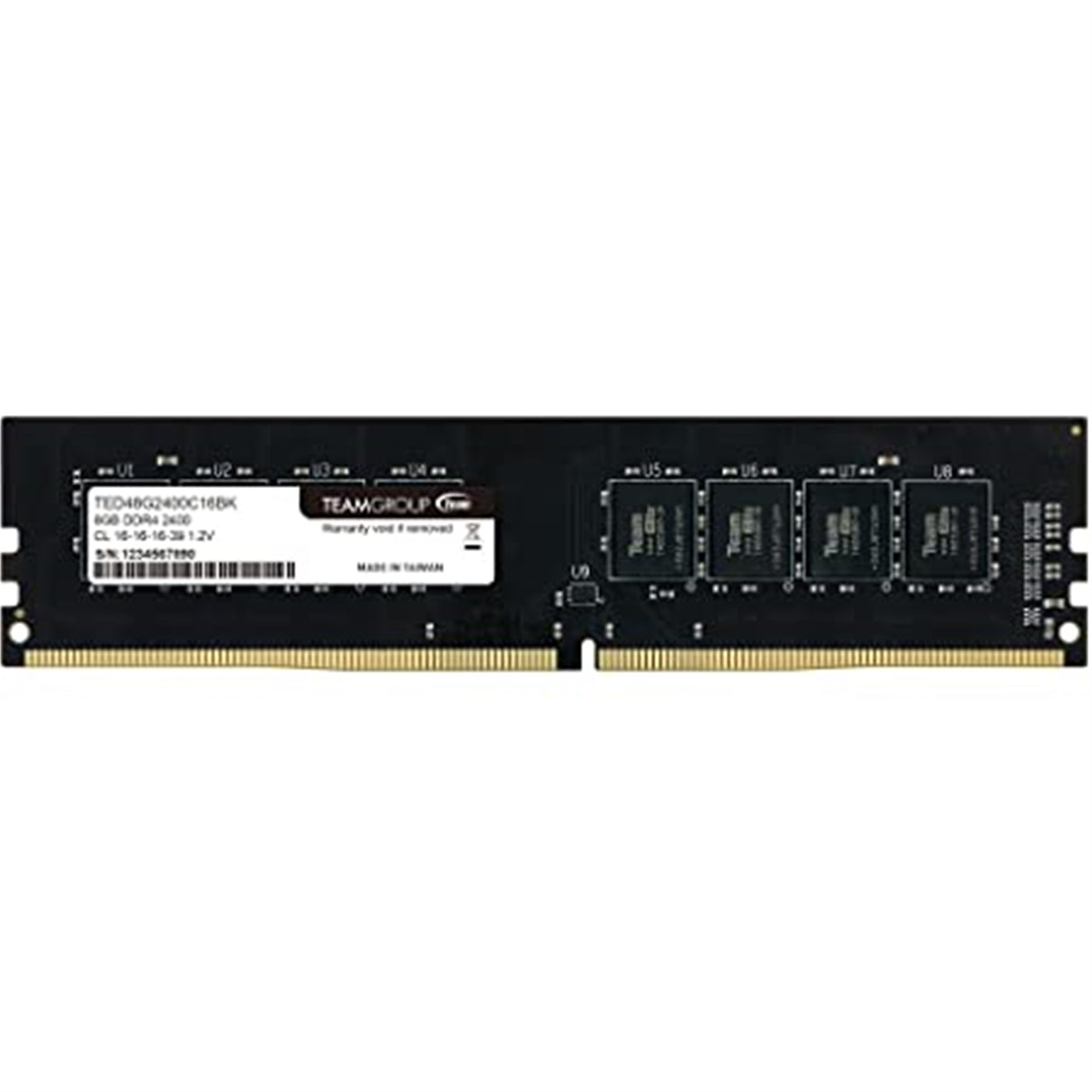 Team ELITE Mémoire système DIMM DDR4 8 Go sans dissipateur thermique (1 x 8 Go) 3 200 MHz, emballée en vrac