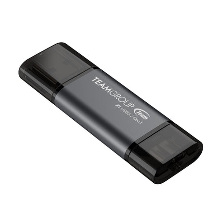 Team TX13128GC01 2 in 1 Dual OTG 128GB Flash Drive, X1 USB 3.2 Gen1, Type C & A, Plug and Play
