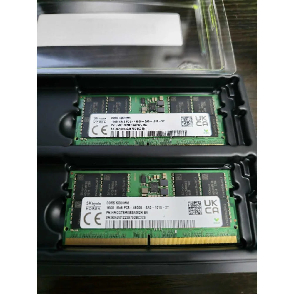 SK Hynix DDR5 32 Go (2 x 16 Go) 1Rx8 PC5-4800B HMCG78MEBSA092N SO