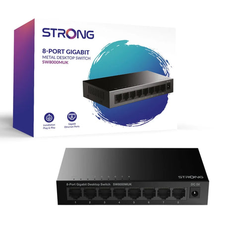 Strong SW8000MUK 8 Port Gigabit Switch (Metal) - Networking