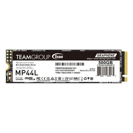 Team 500GB MP44L M.2 NVMe Gen4 SSD M.2 2280 PCIe4 R/W