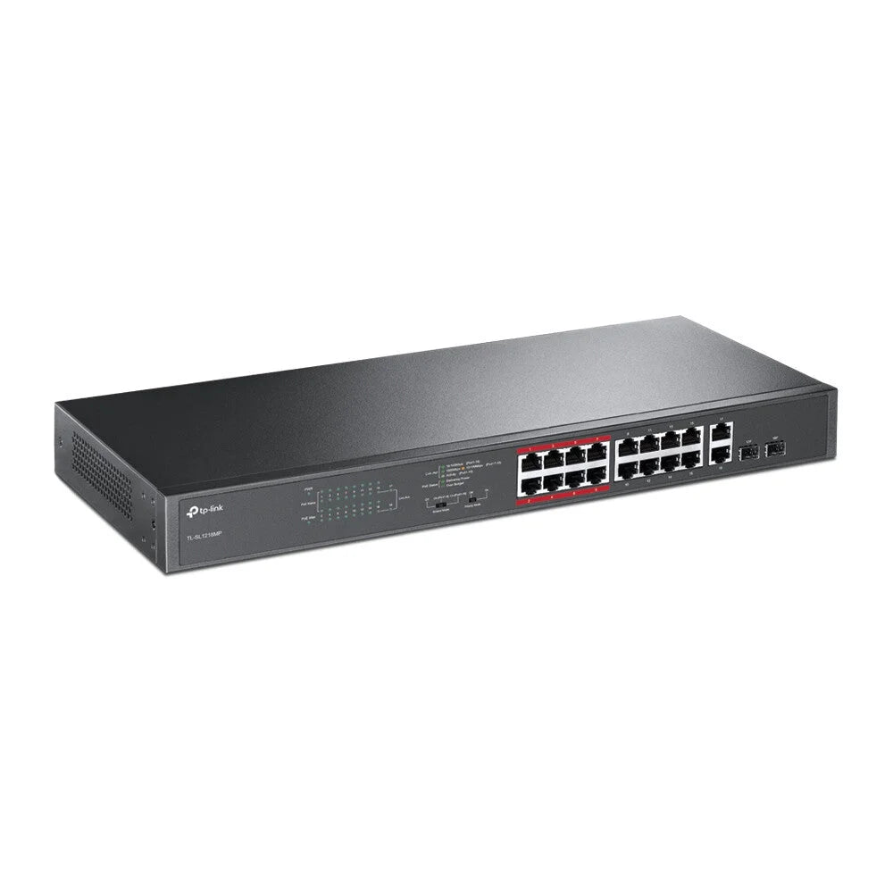 TP-Link 16-Port 10/100Mbps + 2-Port Gigabit Unmanaged PoE