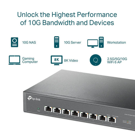 TP-Link 8-Port 10G Desktop/Rackmount Switch - Network