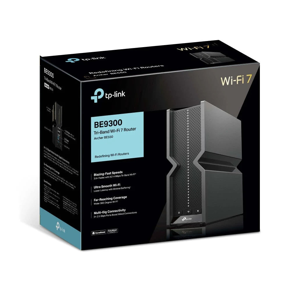 TP-Link Archer BE9300 Tri-Band Wi-Fi 7 Router - Wireless