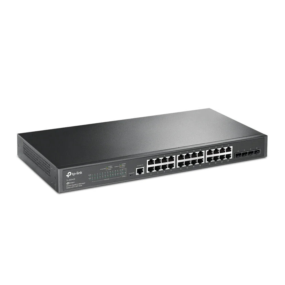 TP-Link JetStream 24-Port Gigabit L2 Managed Switch with 4