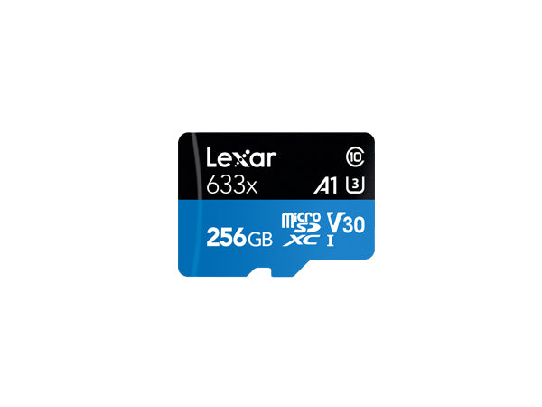 Lexar 633x MicroSD Card w/adapter 256GB